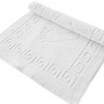 Bathmat with greek border and feet