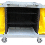 Plastic storage trolley